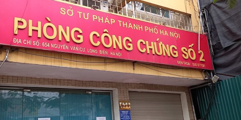 Văn phòng công chứng tại quận Long Biên