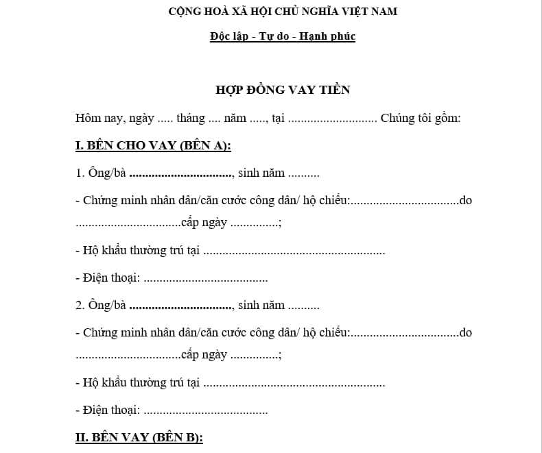 Điều kiện cần có để công chứng hợp đồng vay vốn