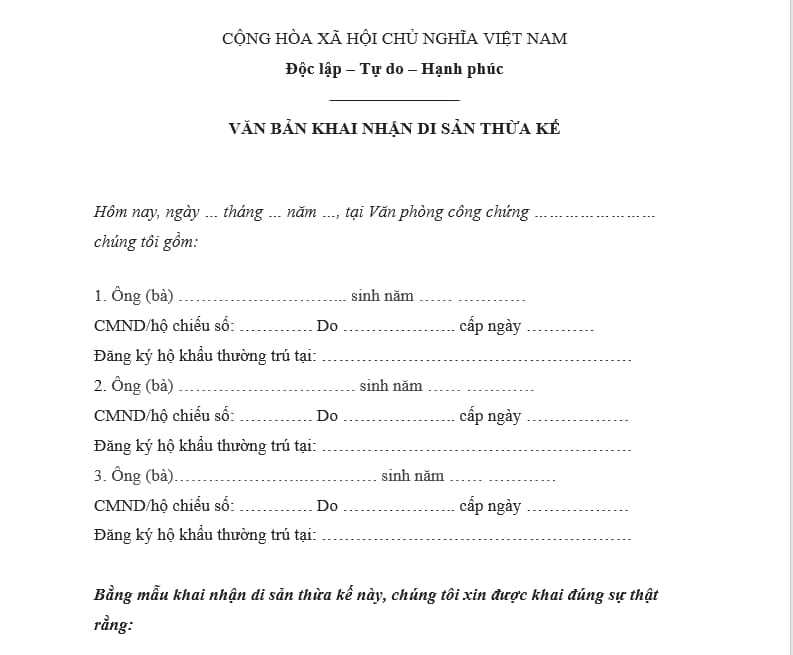 Thủ tục công chứng khai nhận di sản thừa kế – Cần chuẩn bị gì?