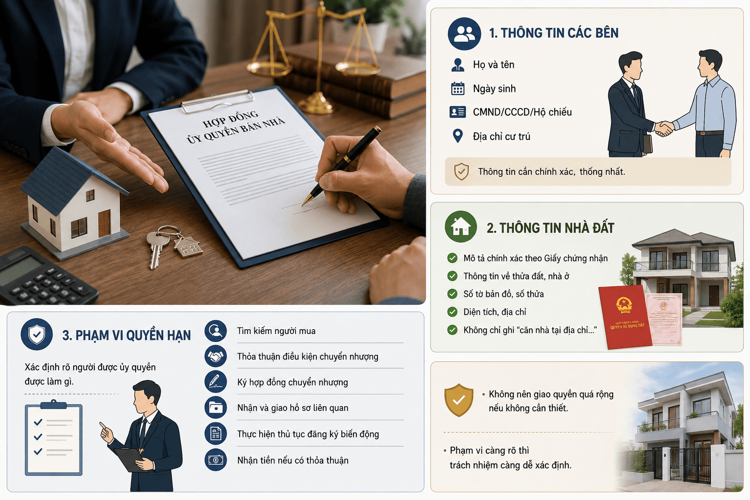 Nội dung hợp đồng ủy quyền bán nhà