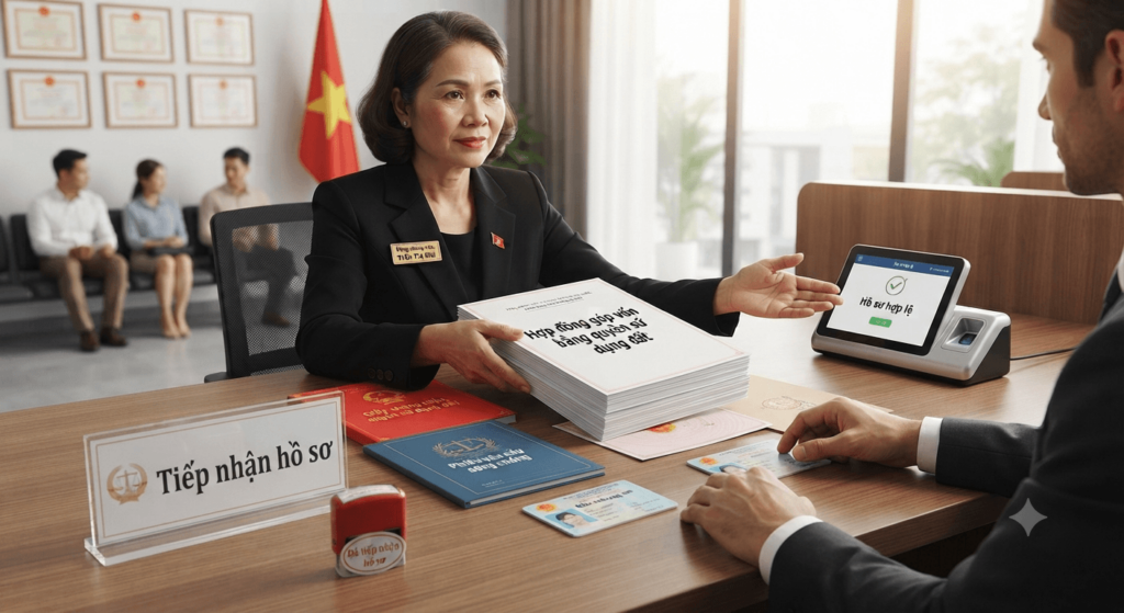 nộp hồ sơ tại tổ chức công chứng
