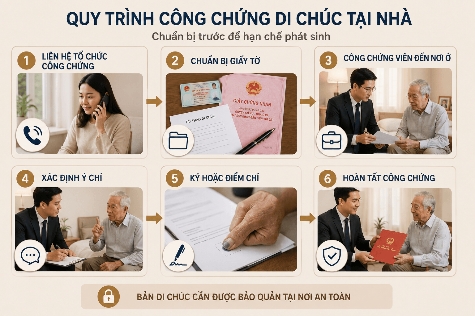 Quy trình công chứng di chúc cho người không đi lại được