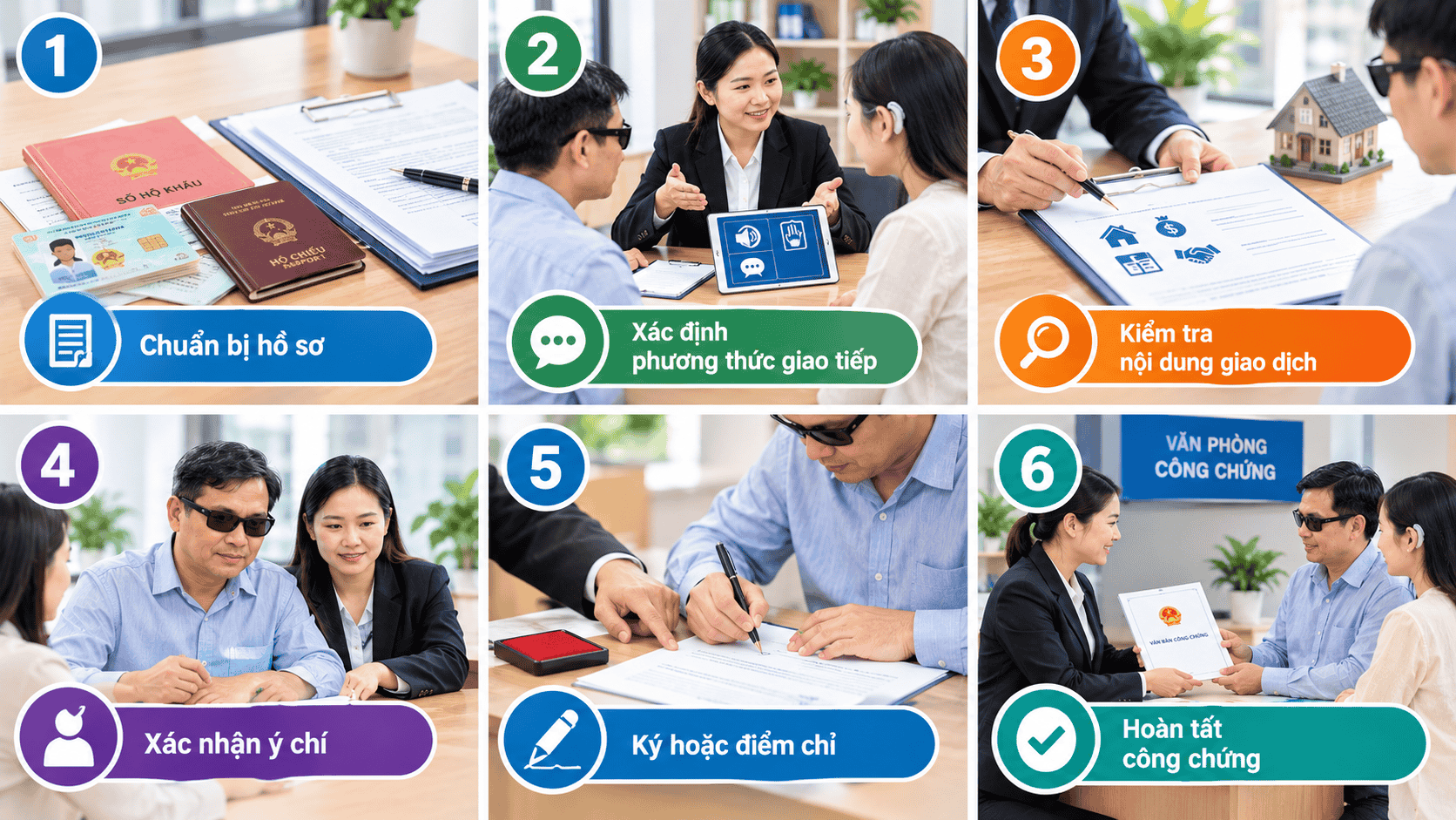 Quy trình công chứng cho người khiếm thị, khiếm thính